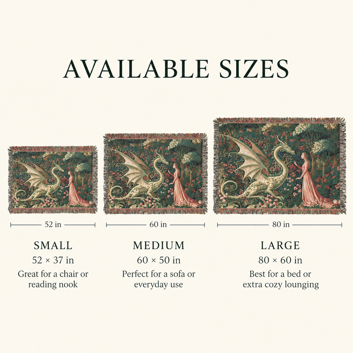 Dragon's Garden Handmade Blanket