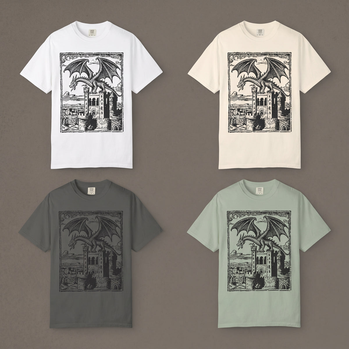 Dragon's Keep Vintage Medieval Graphic Tee