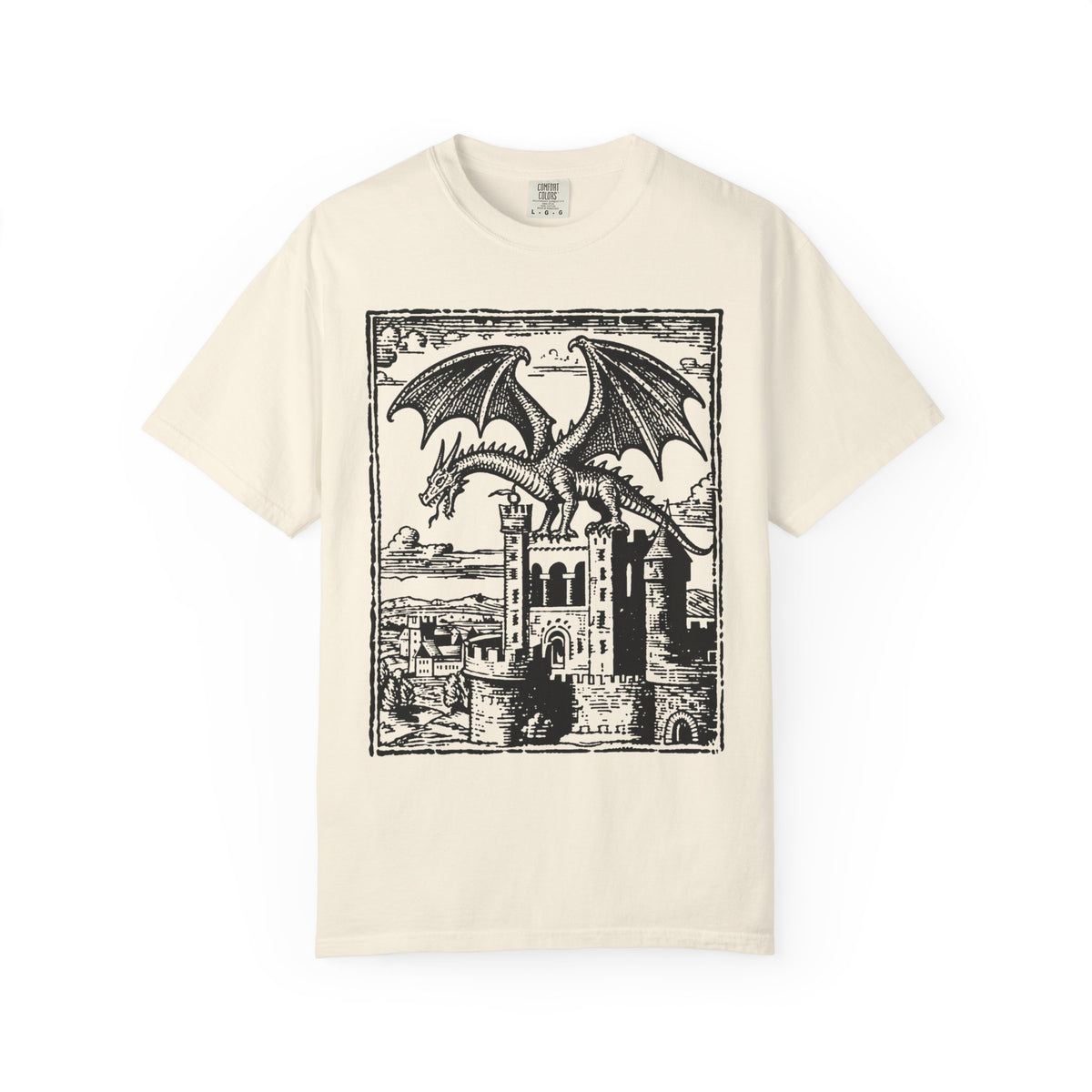 Dragon's Keep graphic T-shirt in ivory