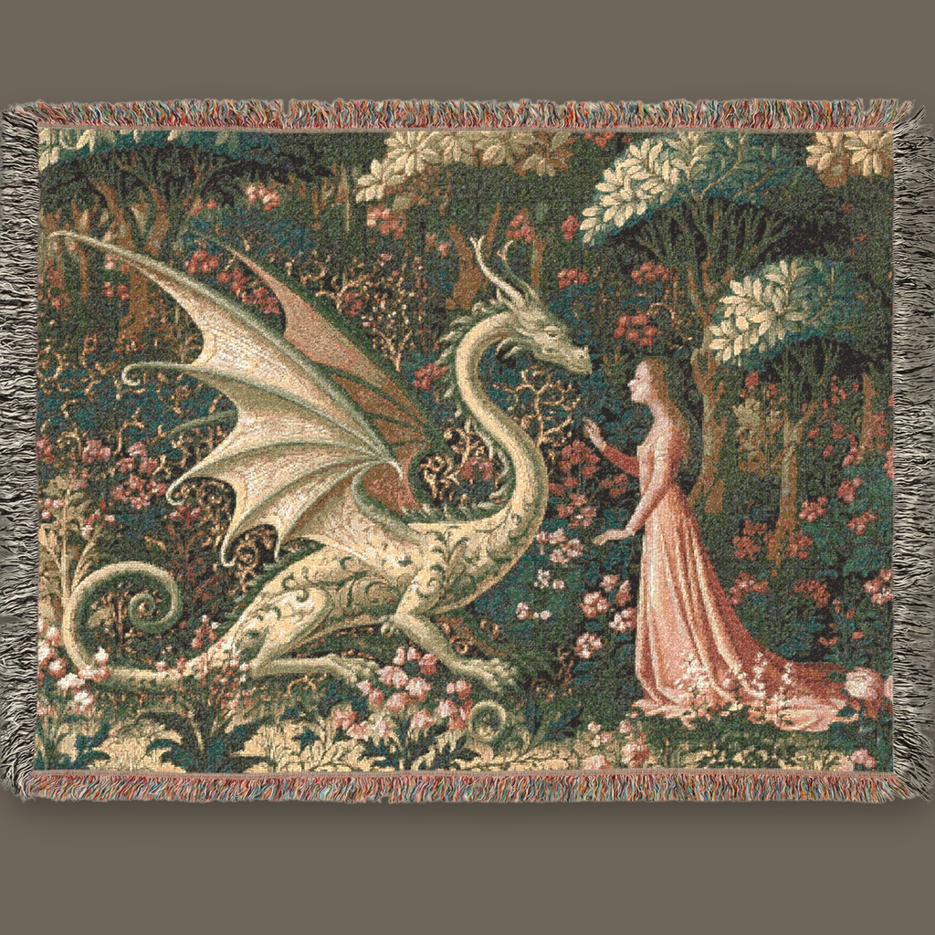Dragon's Garden Handmade Blanket