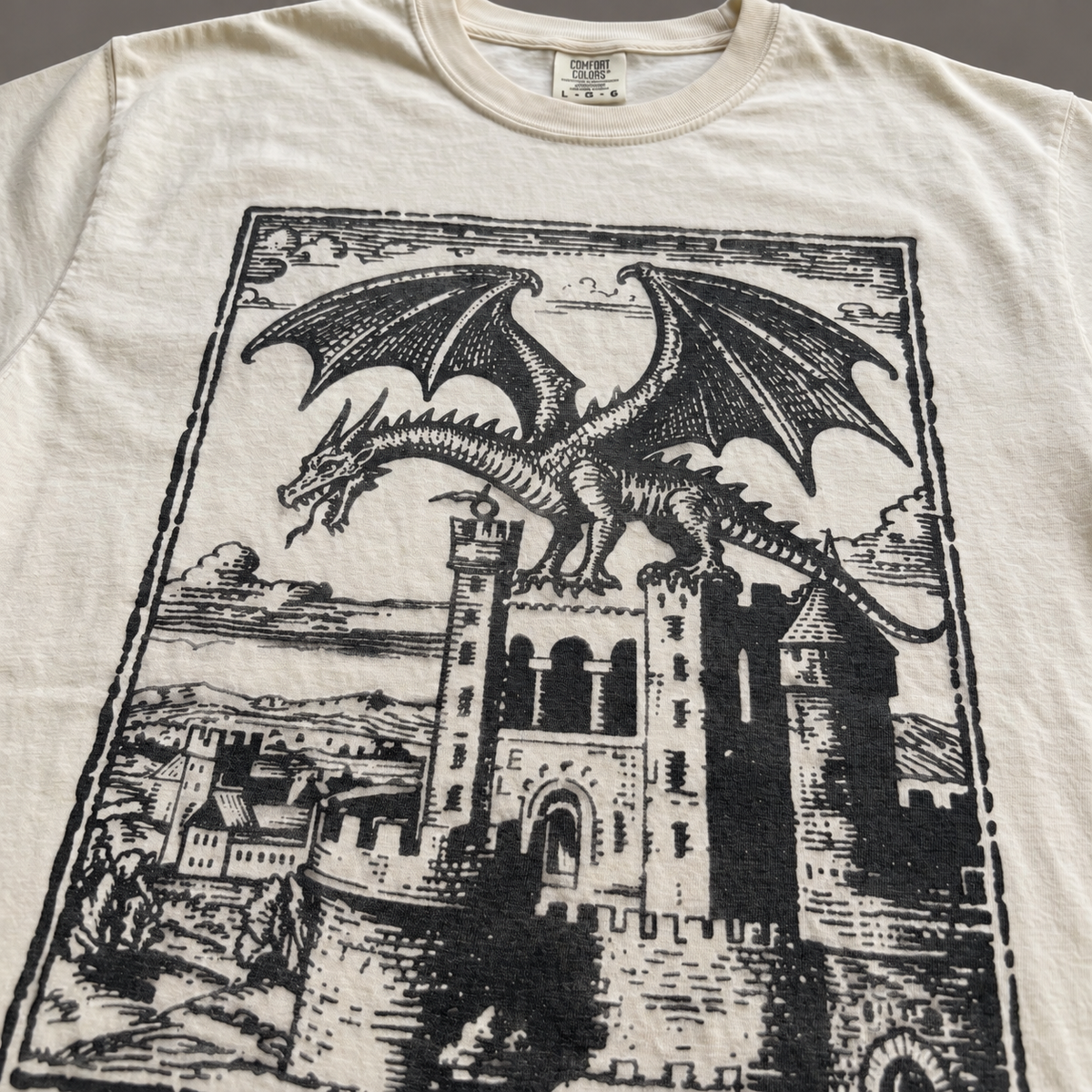 Dragon's Keep Vintage Medieval Graphic Tee
