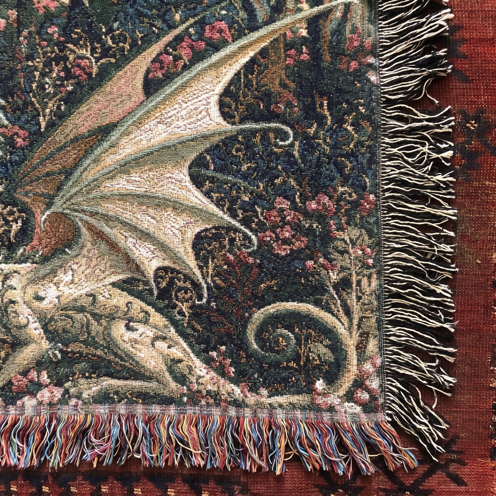 Dragon's Garden Handmade Blanket
